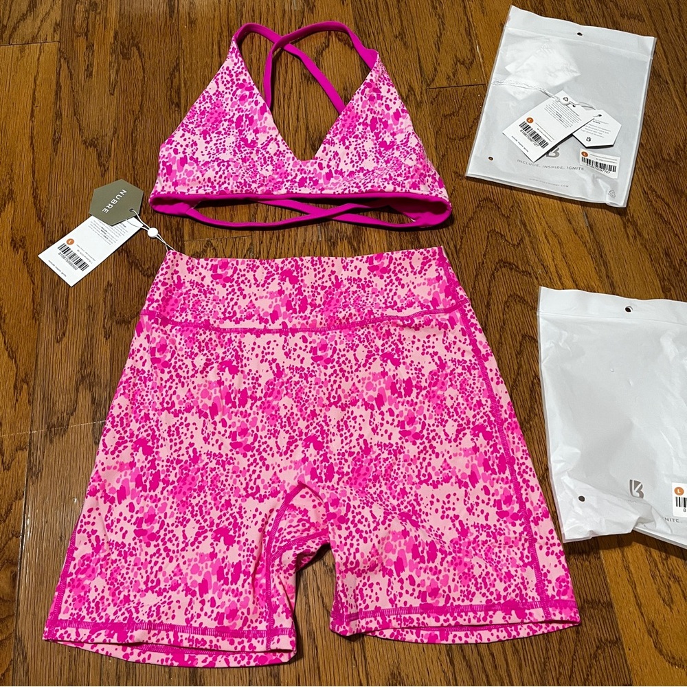 Set* buffbunny Girlfriend reversible sportsbra & 6” legacy shorts both size LG